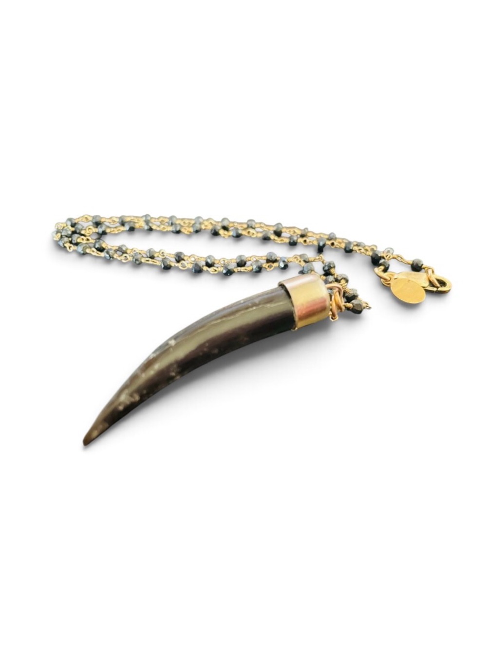 Liz Legg Bead and Horn Gold Necklace - Picture 5 of 12